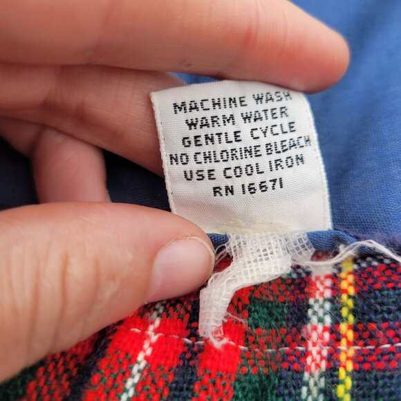 Fawn Tog Vintage Girls 3T  Tartan Plaid Jumper Dress Pleated Skirt Button Straps - Picture 12 of 12